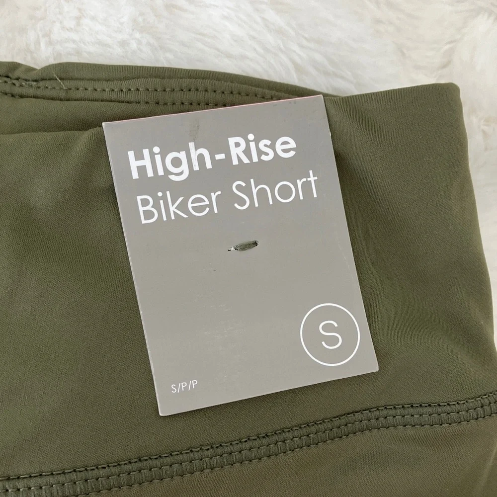 Forever 21 Olive High-Rise Bike Shorts
